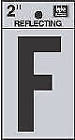 Rv-25-f Prod Co Black Adhesive Reflective Vinyl Letter Silver 084100004182