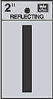 Rv-25-i Prod Co Black Adhesive Reflective Vinyl Letter Silver 084100004212