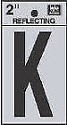 Rv-25-k Prod Co Black Adhesive Reflective Vinyl Letter Silver 084100004236