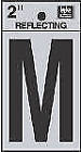 Rv-25-m Prod Co Black Adhesive Reflective Vinyl Letter Silver 084100004250