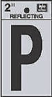 Rv-25-p Prod Co Black Adhesive Reflective Vinyl Letter Silver 084100004274