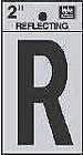 Rv-25-r Prod Co Black Adhesive Reflective Vinyl Letter Silver 084100004298