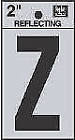 Rv-25-z Prod Co Black Adhesive Reflective Vinyl Letter Silver 084100004373
