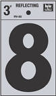 Rv-50-8 Prod Co Black Reflective Vinyl Adhesive Number Pack Of