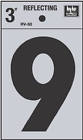 Rv-50-9 Prod Co Black Reflective Vinyl Adhesive Number Pack Of