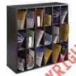 Saf7765bl Adjustable Sorter Mail Safco Wood Black Compartments Dividers 18