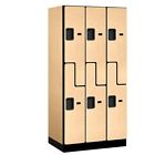 37361map Salsbury 36x21x76 Tier 2 Maple Assembled Locker