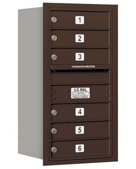 3708s-06zrp Salsbury 4c Horizontal Mailbox 30.5 Inch High Single Column 6 Slots