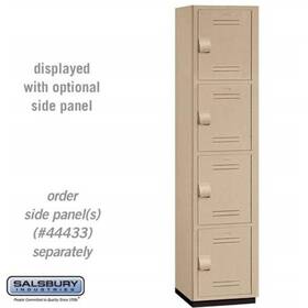 18-44168tan Salsbury Industries 18 Inch Wide Four Tier Heavy Duty Plastic Locker - 1 6 Feet High