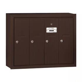 Salsbury Industries 313033018059 Bronze Surface-mounted Usps Access Vertical Mailbox With 4 Door