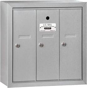 3503su Salsbury Industries 3 Door Vertical Mailbox Aluminum Surface Mounted