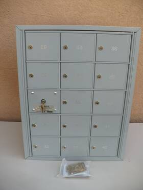 3615afp Salsbury Industries 4b Horizontal Mailbox 15 A Doors 14 Usable Boxes Front Loading