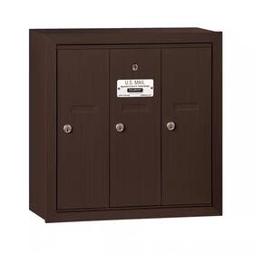Salsbury Industries 445038751723 Bronze Surface-mounted Usps Access Vertical Mailbox With 3 Door
