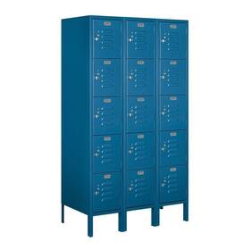 65358bl-u Salsbury Industries 12 Inch Wide Five Tier Box Style Standard Metal Locker - 3 5 Feet High 1
