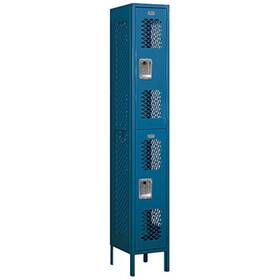 72165bl-u Salsbury Industries 12 Inch Wide Double Tier Vented Metal Locker - 1 6 Feet High 15 Inches D