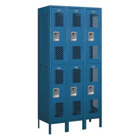 72368bl-u Salsbury Industries 12 Inch Wide Double Tier Vented Metal Locker - 3 6 Feet High 18 Inches D