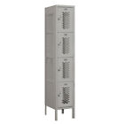 74155gy-u Salsbury Industries 4 Tier Vented Locker 12inch.wx66inch.hx15inch.d Door