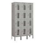 74352gy-u Salsbury Industries 4 Tier Vented Locker 36inch.wx66inch.hx12inch.d 12 Door