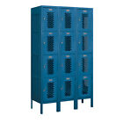 74355bl-u Salsbury Industries 4 Tier Vented Locker 36inch.wx66inch.hx15inch.d 12 Door