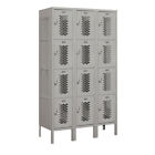 74355gy-u Salsbury Industries 4 Tier Vented Locker 36inch.wx66inch.hx15inch.d 12 Door