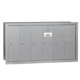 Salsbury Industries 820996105998 Aluminum Recessed-mounted Usps Access Vertical Mailbox With 6 Doors