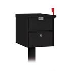 4325blk Salsbury Post-mount Black Roadside Aluminum Brand Mailbox Industries
