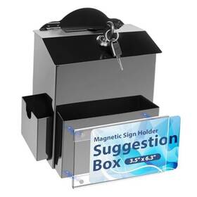Msb-1 Samyucho Suggestion Box With Magnetic Sign Holder Metal Donation Boxes Lock And