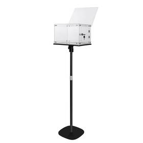 Sandalim 640486798819 Suggestion Box Heavy-duty Lockable Adjustable Height Clear With Metal Base