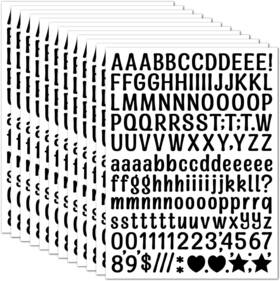 Ss-005 Sanplmg 3040pcs 20 Sheets Small Letter Number Stickers 1/2inch Colorful Black