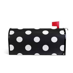 Senya 509374527998 Home Garden Polka Dot Black Pattern Magnetic Mailbox Cover Standard
