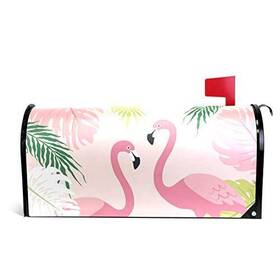 Senya 791239820850 Home Garden Cute Tropical Flamingos Pattern Magnetic Mailbox Cover Standard
