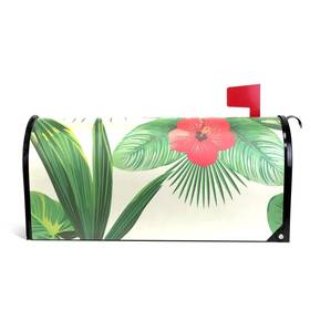 G7232255p257c293s483 Senya Home Garden Tropical Leaves Pattern Magnetic Mailbox Cover Standard