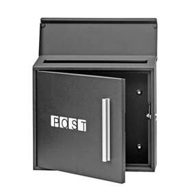 Sepox 607376357662 Locking Security Mailbox Wall Mount Xlarge Capacity Mail Box Galvanized Steel Po