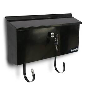 Slpw623 Serenelife Outdoor Wall Mount Locking Mailbox With Newspaper Holder Black