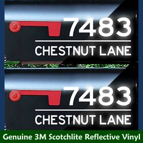 Sss-1277r-st Seward Street Studios Reflective Address Number And Name Personalized Decal Set Of 2 - 1277r-st