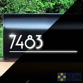 Sss-1329r Seward Street Studios Reflective Mailbox Address Decal Custom Last Name Sticker 2.50 Inch H X 10 W #1329r