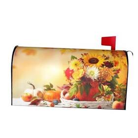 Sp02024061302tb Shaptoy Fall Autumn Mailbox Covers Magnetic 21x18 Inch Thanksgiving Pumpkin Sunflower