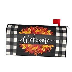 Sp2023062901ml Shaptoy Autumn Farmhouse Wreath Mailbox Covers Magnetic 21x18 Inch Harvest Welcome Fall
