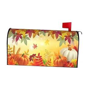 Sp2023062903ml Shaptoy Fall Autumn Pumpkin Leaves Mailbox Covers Magnetic 21x18 Inch Standard Size