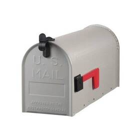 Shoppingonbed 785577158926 Sob Medium Gray Rural Box Mail Storage Galvanized Steel Post-mount Mailbox 7