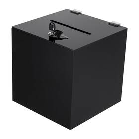 Bgqh55-000300-shml Shoumanual Acrylic Donation Box 10 Inch X Ballot Suggestion With Lock And 2 Key