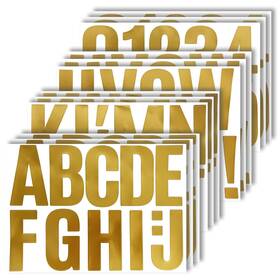 00604-sy4-gold12 Shunyinlai Large Letter Number Sticker Self Adhesive And Waterproof Vinyl Letters Gold