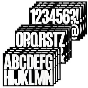 Shunyinlai Lyx2200 3 Inch Vinyl Letter Number Stickers - 188 Pieces Large Waterproof White