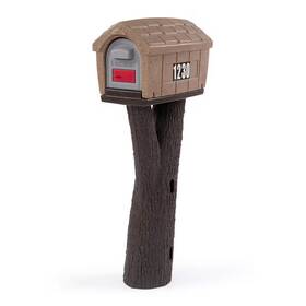 Simplay3 744759310040 Rustic Home Sandstone / Espresso Post Mount Mailbox