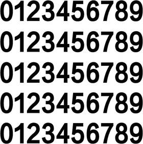 Heisefg2in2-2 Sixqjzml 5 Sets 2 Inch Mailbox Numbers Sticker 0-9 Decal Die Cut Classic Black