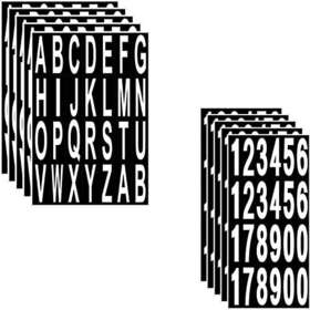 Sixqjzml Youxzm11-white 10 Sheet 3 Inch Mailbox Numbers And Letters Cut Classic Style White