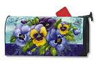 02637 Size Vinyl Mailbox Mailwraps Magnetic Cover " Pansies "pretty Std