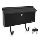 Slmab27 Serenelife Wall Mount Locking Mailbox With Newspaper Holder 842893110301