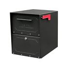 Ojb-6200b Slot Mount Galvanized Post Mailbox Mail Security Black Oasis Steel Locking