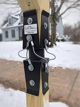 Sno-flex 703791536726 Mailbox Post Spring Patented Heavy-duty Protection From Snow Pushed By Plow